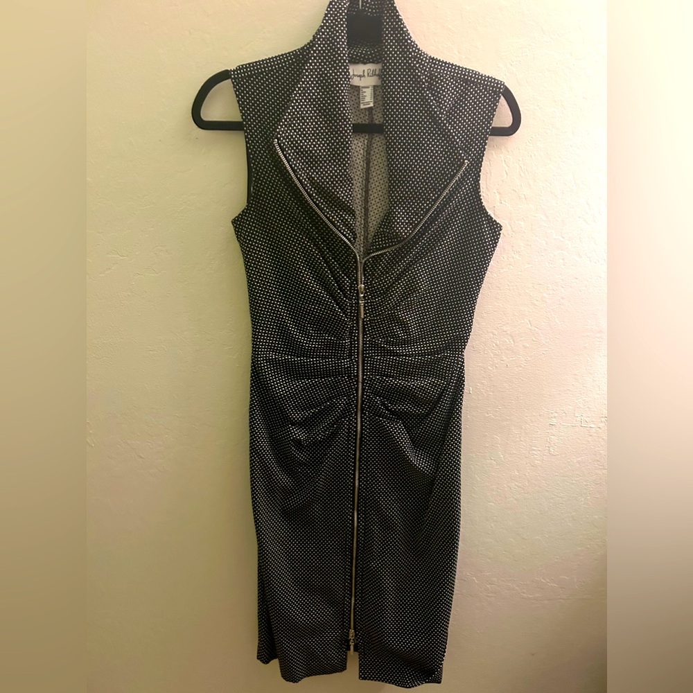 Joseph Ribkoff Polkadot Zipper Dresss